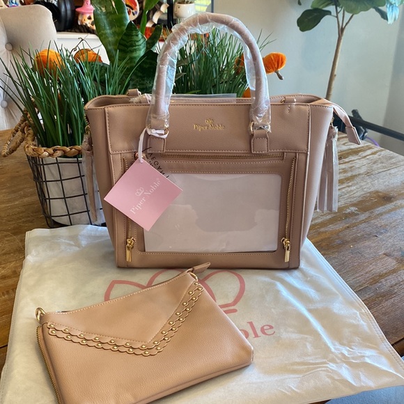 NIP Piper Noble Display Bag Charlotte Satchel in Blush - Picture 3 of 10